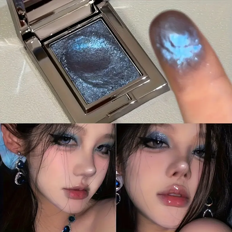 Chameleon Diamond Eyeshadow Palette - Glam Pack Glitter, Multichrome Pigment, Silky Texture, 3D Highlighting Effect, Long Lasting, No Fallout, Crease Proof, Daily Sparkle Makeup