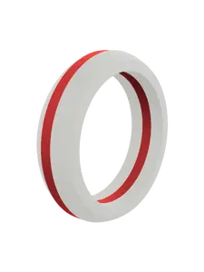 Men's Thin Red Line Silicone Ring