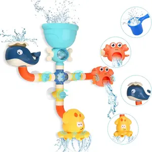 Rotating Suction Cup Bath Toy, Durable Fun Sensory Kids Bathroom Water Spray Toy, Perfect Birthday Gift for Toddlers, Interactive Playtime Accessory