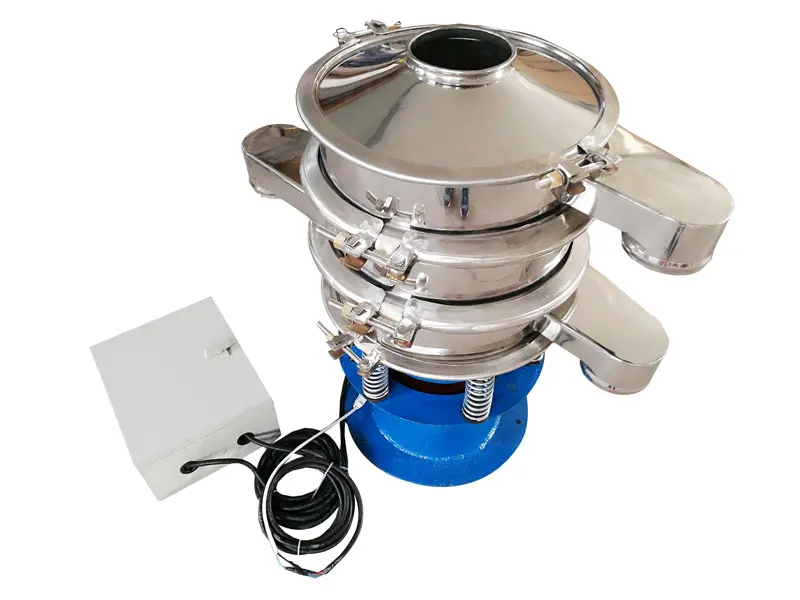 Yokoma 110V 15.7" Stainless Steel Vibrating Screen, Anti-rust Vibrating Sifter for Food Chemical Raw Material Screening