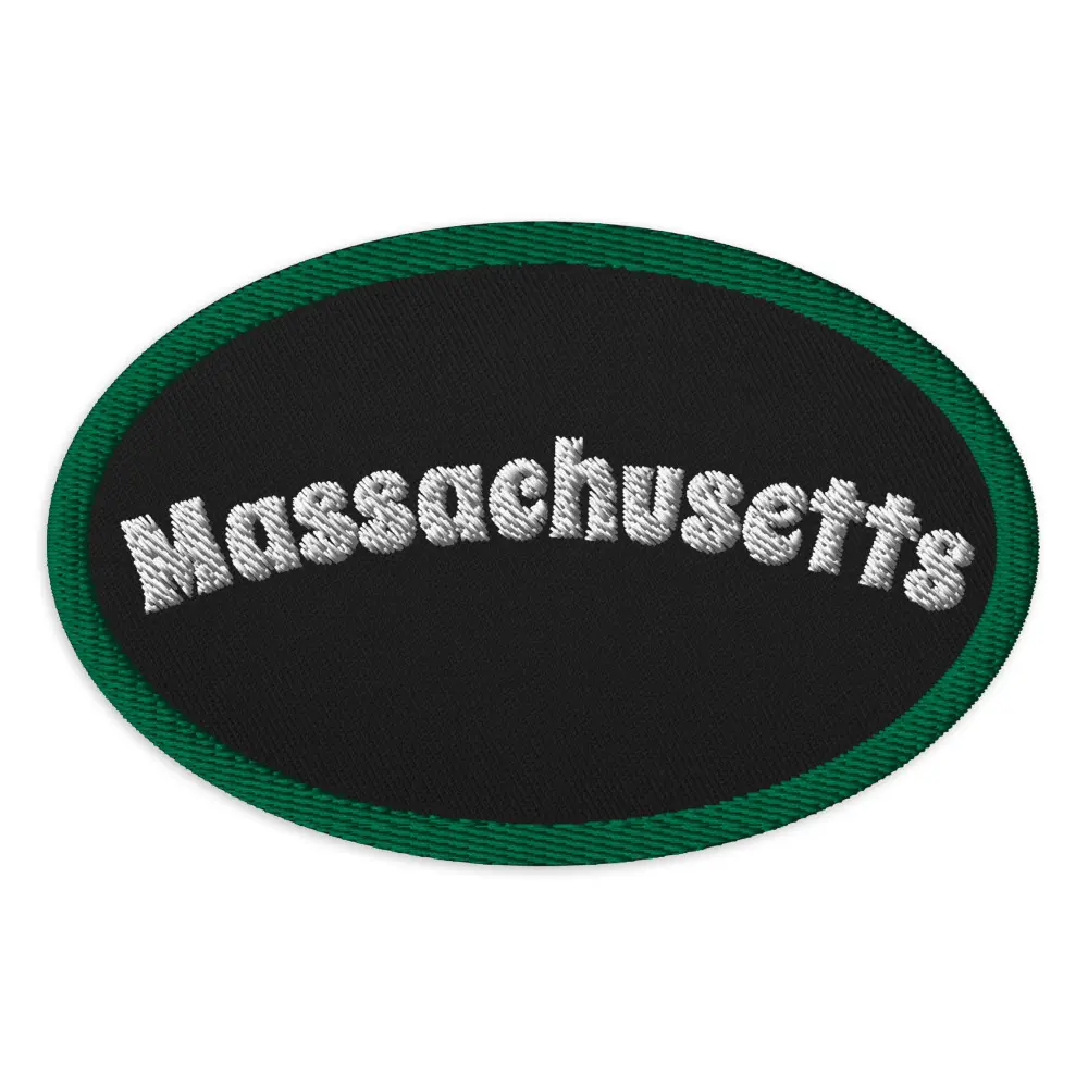 Massachusetts Embroidered Patch For Jeans Or Any Stitch