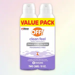 OFF! Clean Feel Bug Spray 10oz - Fragrance-Free Bug Spray, 10oz, for Outdoor Activities, Clean Feel Formula, DEET-Free