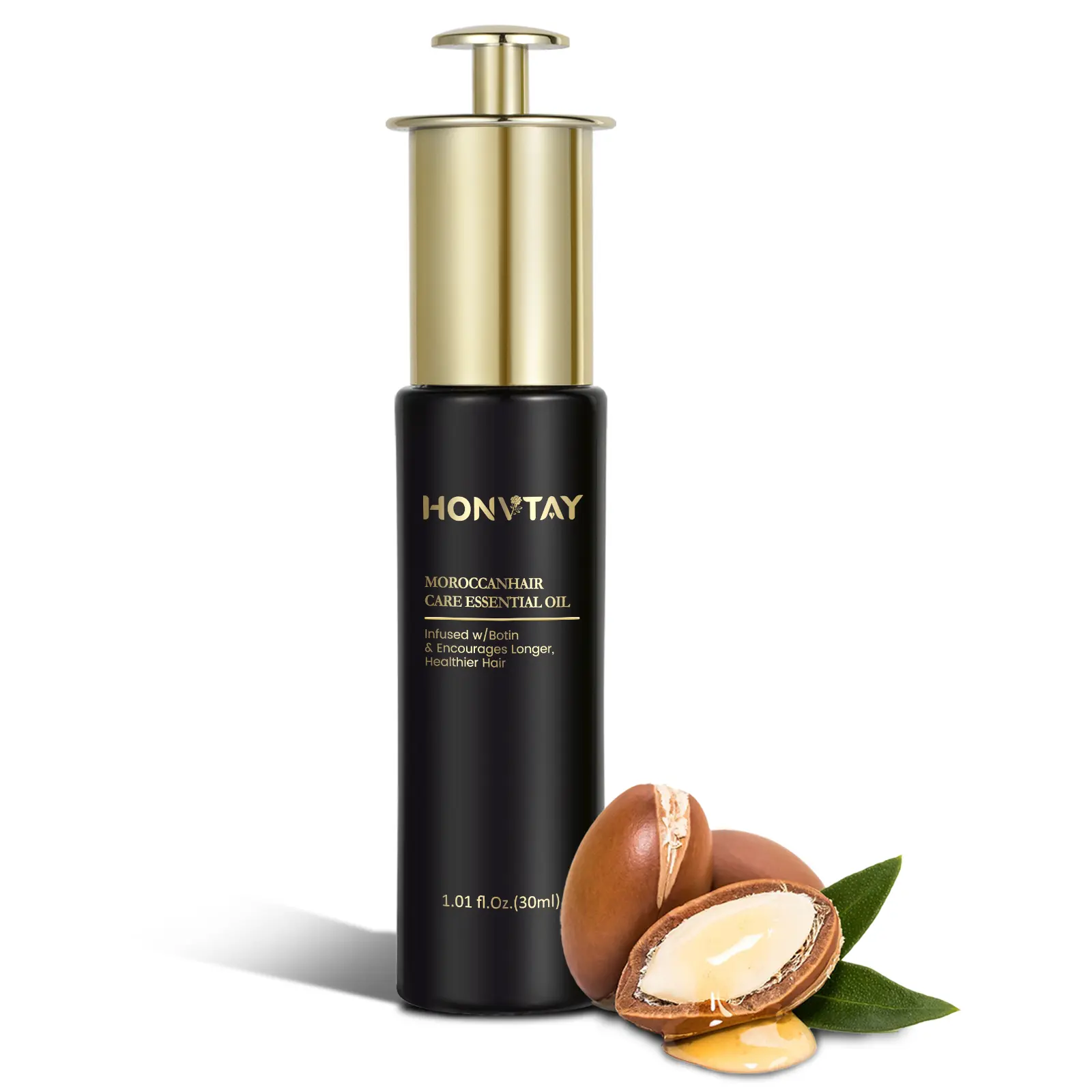 HonvTay Moroccan Hair Oil Serum - Lightweight, Hydrating Daily Treatment for Smoothing, Damage Repair & Heat Protection