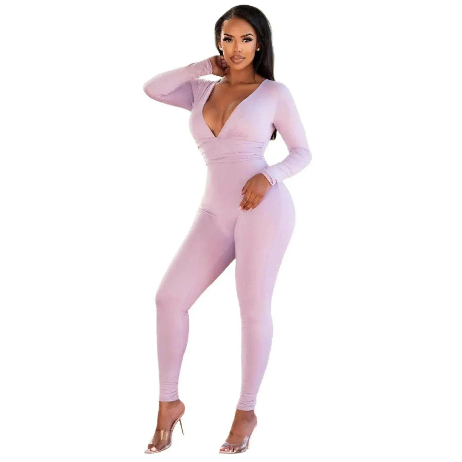 Brushed AirEssentials Pink Mock Jumpsuit