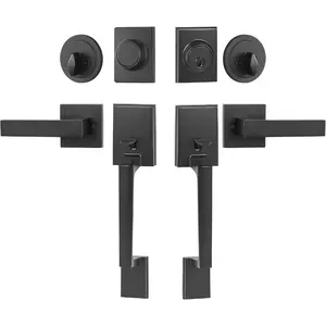 VEVOR Front Door Handle and Deadbolt Set, Front Door Lock Set with Interior Knob, Adjustable Hole Spacing Single Cylinder Handleset, for Right and Left Handed Entrance, Brushed Oil Rubbed BronzeVEVOR Super Brand Day