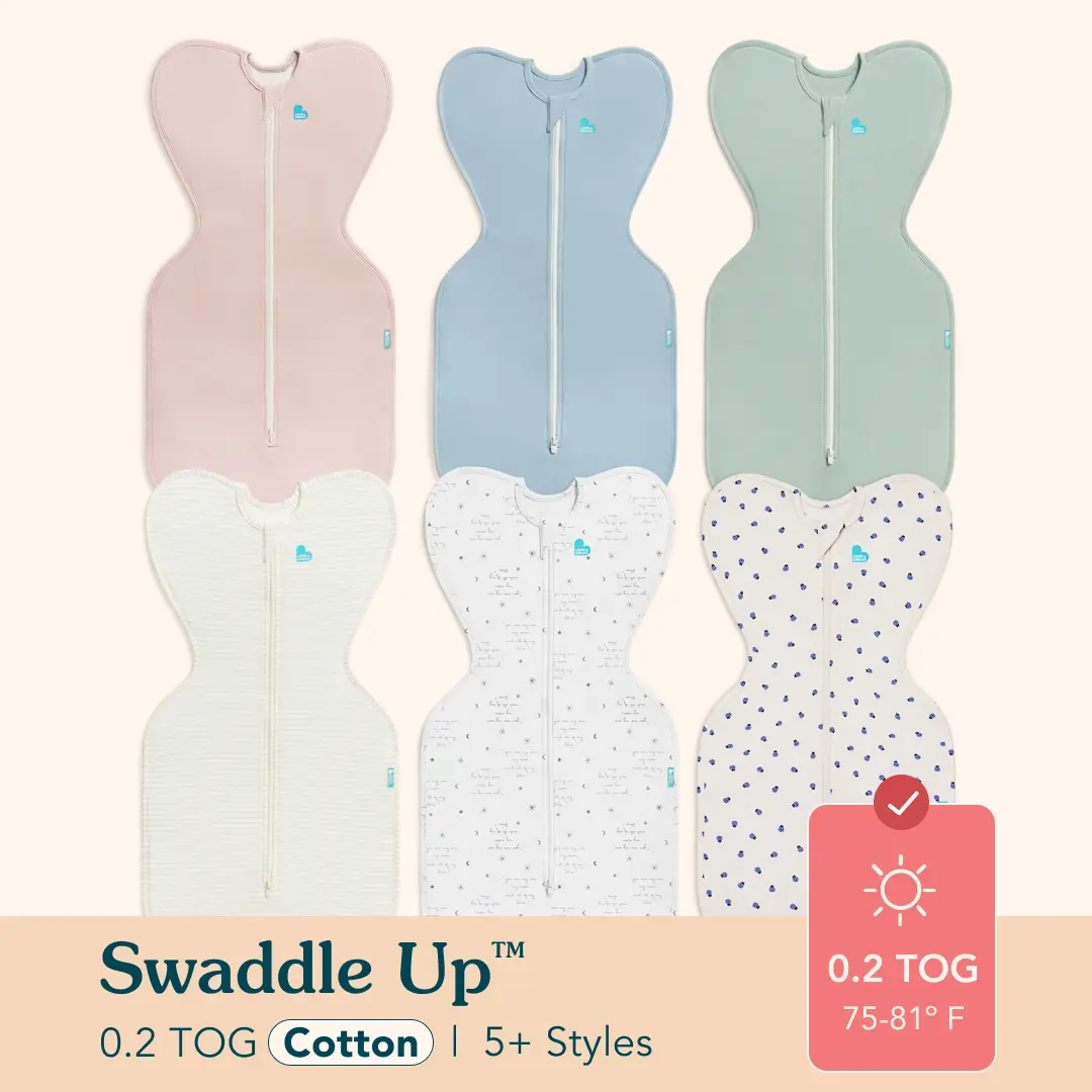 Swaddle Up™ Baby Swaddle, 0.2 TOG Cotton - Arms Up Swaddle for Newborns