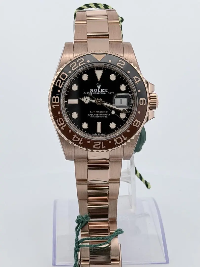 Rolex GMT-Master II “Root Beer” 126715CHNR 40mm Black Dial Black & Brown Cerachrom Bezel Automatic Oyster Bracelet 18K Everose Gold UnPolished 2024 Papers