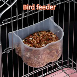 2PCS Cute Flower Shape Bird Feeder, Inside Hanging 2-in-1 Food Water Bowl for Parakeet, Parrot Feeder, Bird Feeder Station