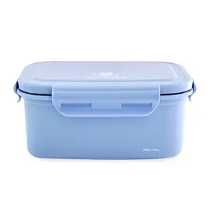 KeeperTen Microwave Safe Stainless Steel Food Storage Container(PASTEL BLUE, 37 oz / 1100mL) Leakproof Bento Lunch Box, Dishwasher & Freezer Safe, BPA-Free, Odor Resistant, Reheat or Store Meals On-the-Go
