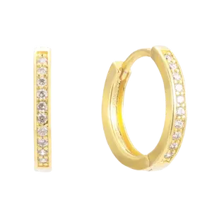 EVRY JEWELS Gold or Silver Plated Women's Eternity Earrings