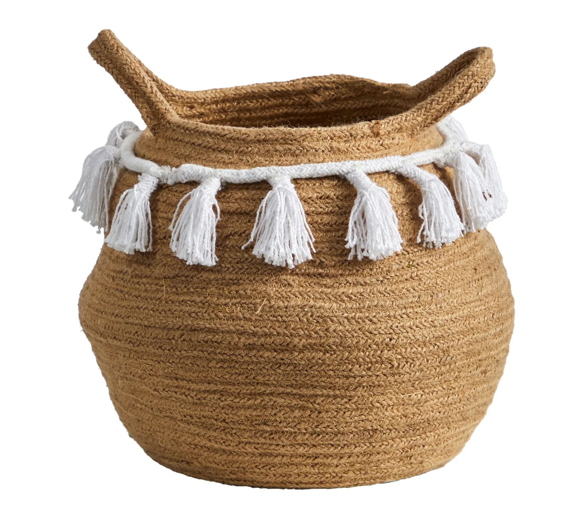 Nearly Natural 11" Boho Chic Handmade Planter with Tassels