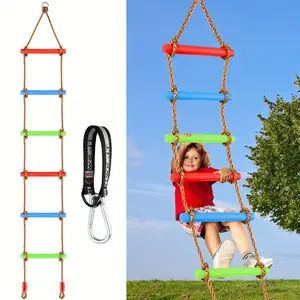 Adjustable Kids Climbing Rope Ladder for Treehouses Play Gyms and Outdoor Adventures Great Gift for Active Children and Family Fun