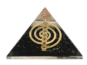 Large Orgone Pyramid, Black Tourmaline Pyramid Crystal, Organe Pyramids Positive Energy Healing
