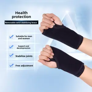 2026 Ready Stock Adult Sports Wrist Guard Palm Guard Steel Plate Wrist Support Detachable Hand Brace Fixed Protective Gear Hand Protection Fashion Design Sense