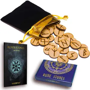 Rune Stones Set with Manual for Beginners and 5 layouts Viking Nordic Runes