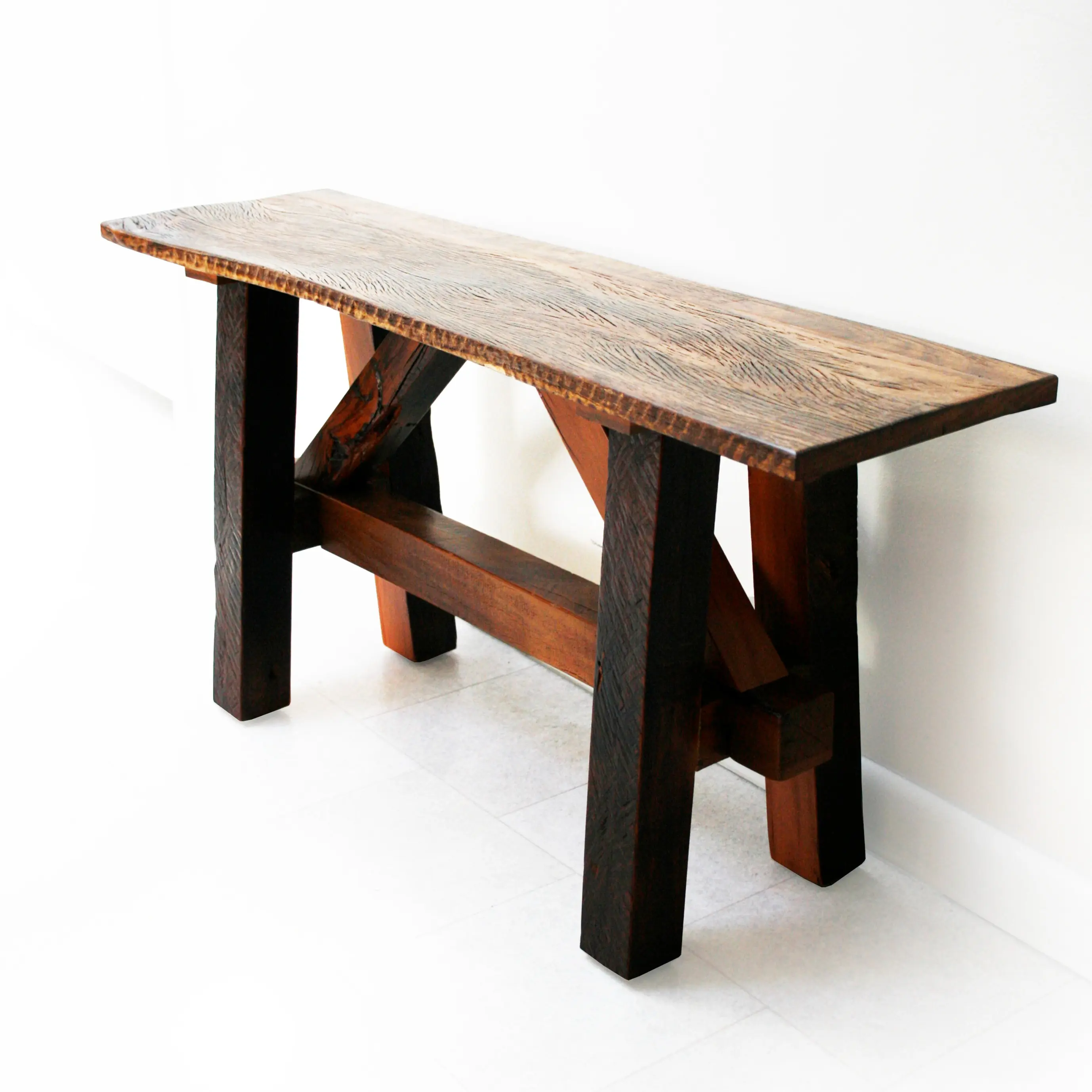 Amish Made Reclaimed Hardwood Short Bench