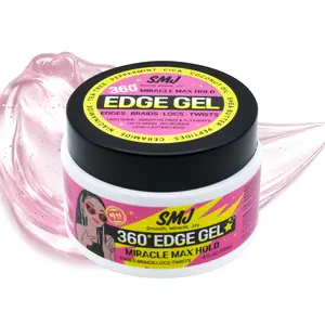 SMJ 360° EDGE GEL | MIRACLE MAX HOLD | Extreme Strong Hold for Edges & Braids, No Flake, Sleek Finish, K Peach Scent ( 4 FL OZ)