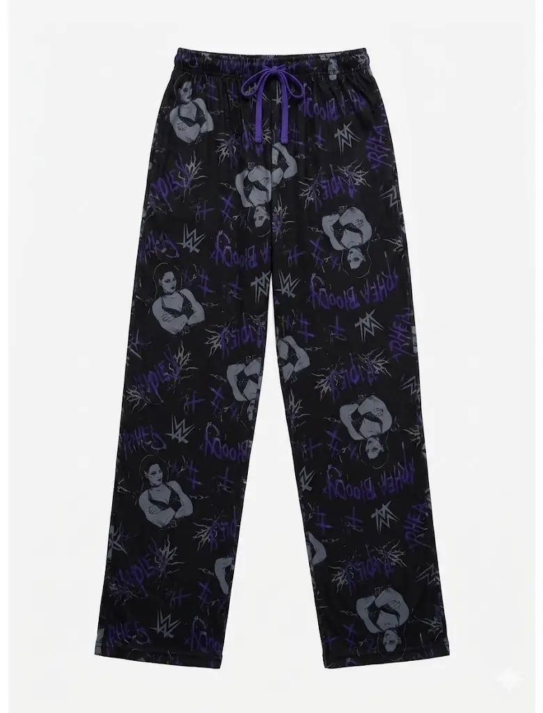 WWE Rhea Ripley Print Pyjamas, Fashion Casual Loungewear, Soft & Comfy Unisex Wrestling Fan Sleep Pants for Women & Men