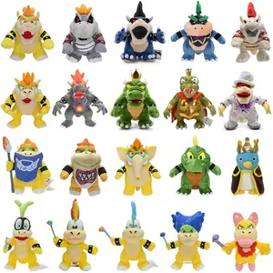 Bowser Bros Plush Toys King Koopa Bowser King JR Anime Cartoon Soft Stuffed Plush Toy Dolls For Children Birthday Christmas Gift