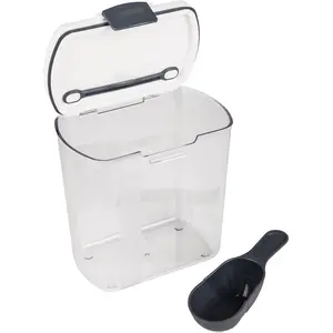 2.5-Quart Grain Storage Container with Hinged Lid, Clear – BPA-Free, Airtight Seal