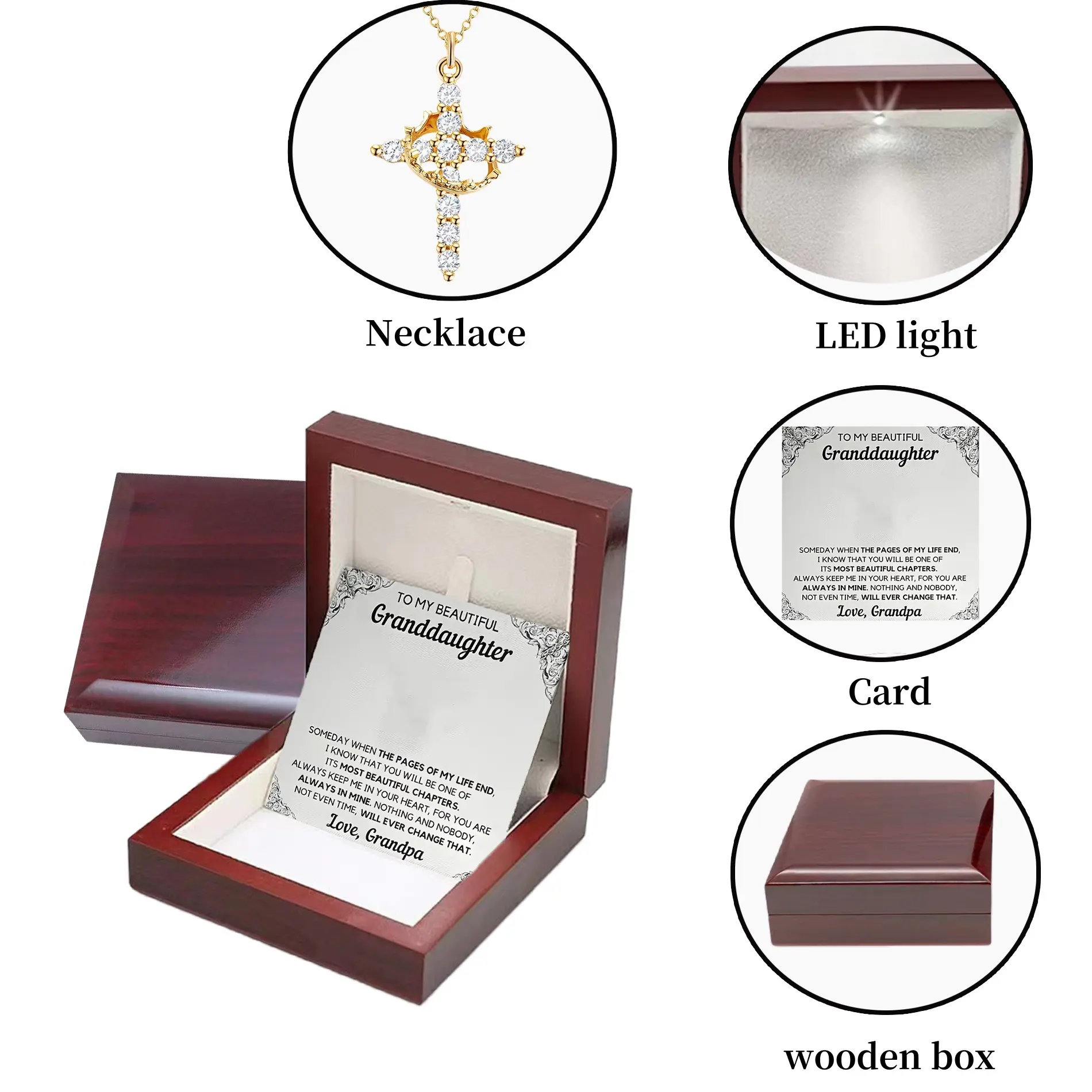 Unique new high-end pendant with a rotatable cross, crown, and circular necklace, a gift for girlfriends, women, and couples Unique new high-end pendant with a rotatable cross, crown, and circular necklace, a gift for girlfriends, women, and couples