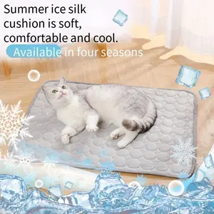Dog Cooling Mat Spring Summer Cat Ice Silk Pad, Pet Sleep Cooling Cushion for Hot Weather, Soft Summer Sofa Mat for Pets