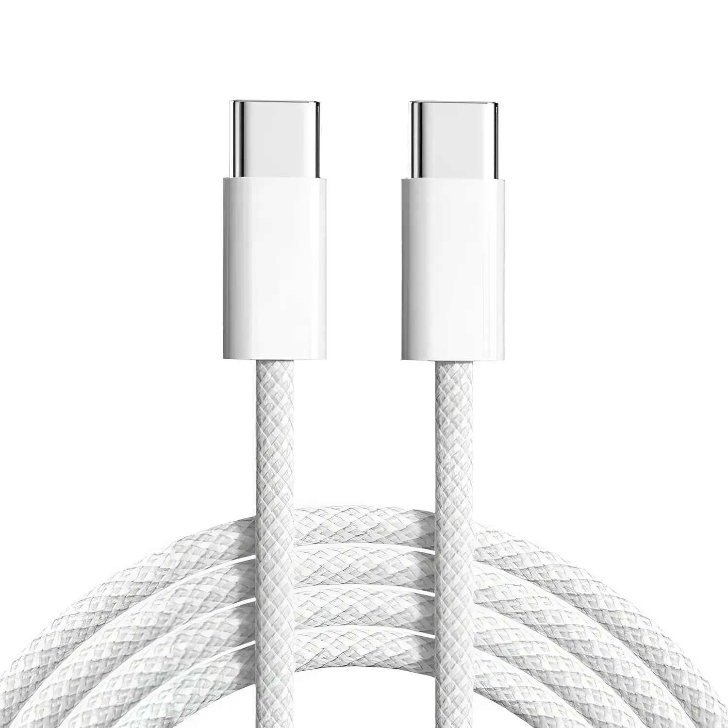 60W USB-C to USB-C Fast Charging Cable (1M / 3.28FT) – PD High Speed Charging Cord for iPhone 15, Samsung Galaxy, iPad Pro, Google Pixel – Nylon Braided Durable Charger Cable