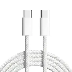 60W USB-C to USB-C Fast Charging Cable (1M / 3.28FT) – PD High Speed Charging Cord for iPhone 15, Samsung Galaxy, iPad Pro, Google Pixel – Nylon Braided Durable Charger Cable
