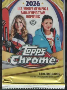 3 (THREE) PACKS - 2026 Topps Chrome U.S. Olympics Hobby ***MUST BE OPENED LIVE
