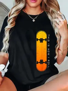 100% Cotton Skateboarding Skateboard Clothing - Skateboarder Skateboard T-Shirt