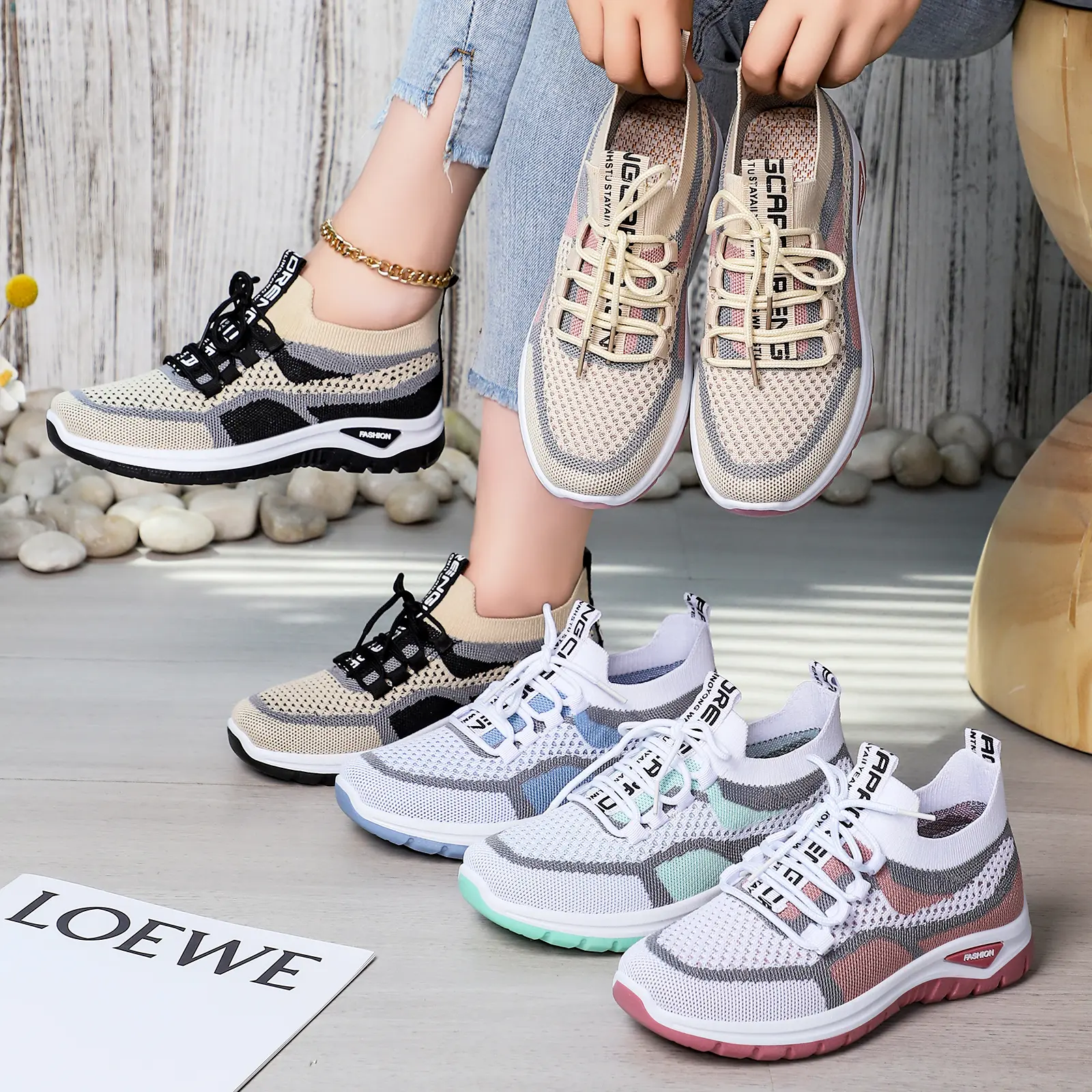 Women Casual Walking Shoes 2026 All-Season Slip-On Sneakers- Cloud Comfort Insole, Quick-Dry Mesh & Slip-Resistant Outsole, Lightweight Walking Shoes
