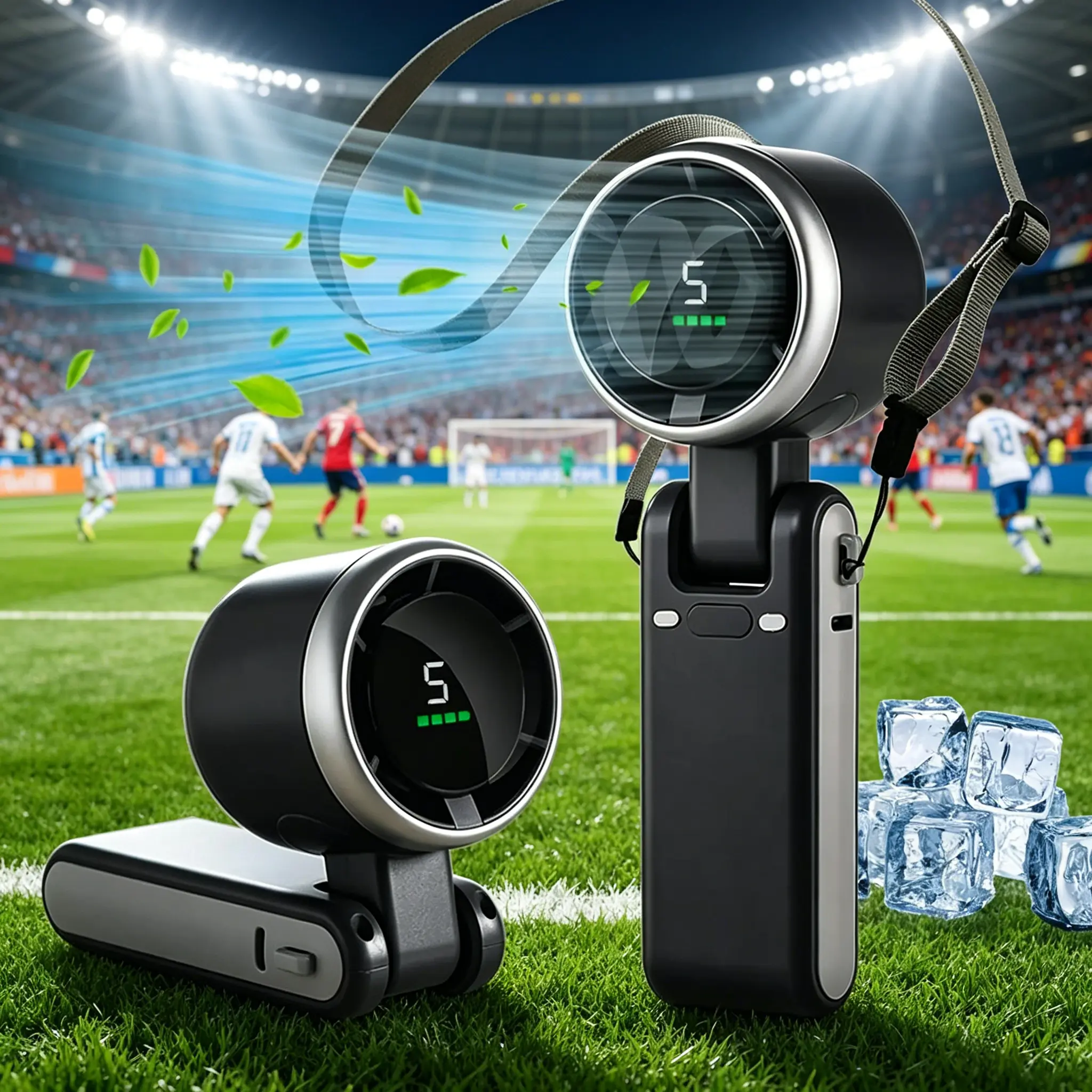 Portable Handheld Turbo Fan, 5 Gear Wind,4000mAh Battery Operated, Up to 10 Working Hours, 3 IN 1 Hand Fan Rechargeable with Air Turbo Tech Cooling Fan for Outdoor Activities, Travel, Working fathersdaygift