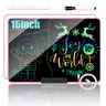 XZBB LCD Writing Tablet for Kids，16 Inch Colorful  Drawing Board with Stylus,One-Tap Erase, Lock Function, and Rechargeable Design,Educational and Learning Toy for Boy and Girls. Portable Protection Charging Durable Pad Screen Pink