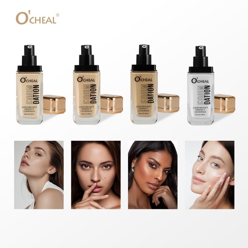 4 Shades High Coverage Foundation Concealer, Lightweight Flawless Finish Concealer Pen for Acne Scars & Dark Circles, Long-Lasting Makeup Base Cosmetic