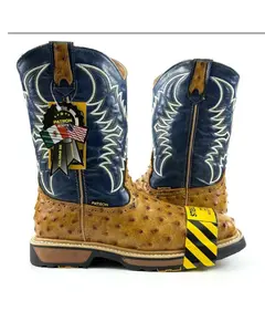 830 Ave Orix Ostrich Print Steel Toe Work Boot | Durable, Comfortable, All-Day Support