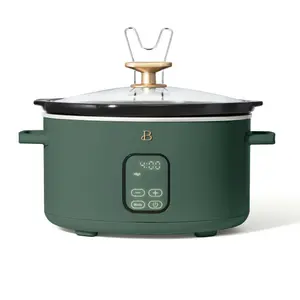 Beautiful 6 Qt Programmable Slow Cooker, Thyme Green by Drew Barrymore