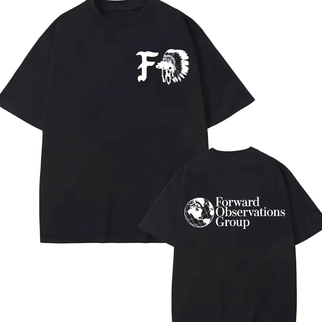 Forward Observations Group Print T Shirt High Street Trend Fashion Short Sleeve T-shirts Men Women Casual Loose Cotton T-shirt M