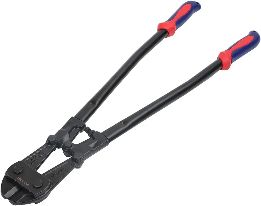 WORKPRO Bolt Cutter, 24-Inch, Chrome Vanadium Steel Blade for Cutting Pad Locks, Soft metal,Rivets and Chain, Bi-Material Handle with Soft Rubber Grip