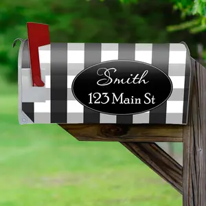 Custom Mailbox Covers Magnetic Plaid Design VWAQ - PMBM6
