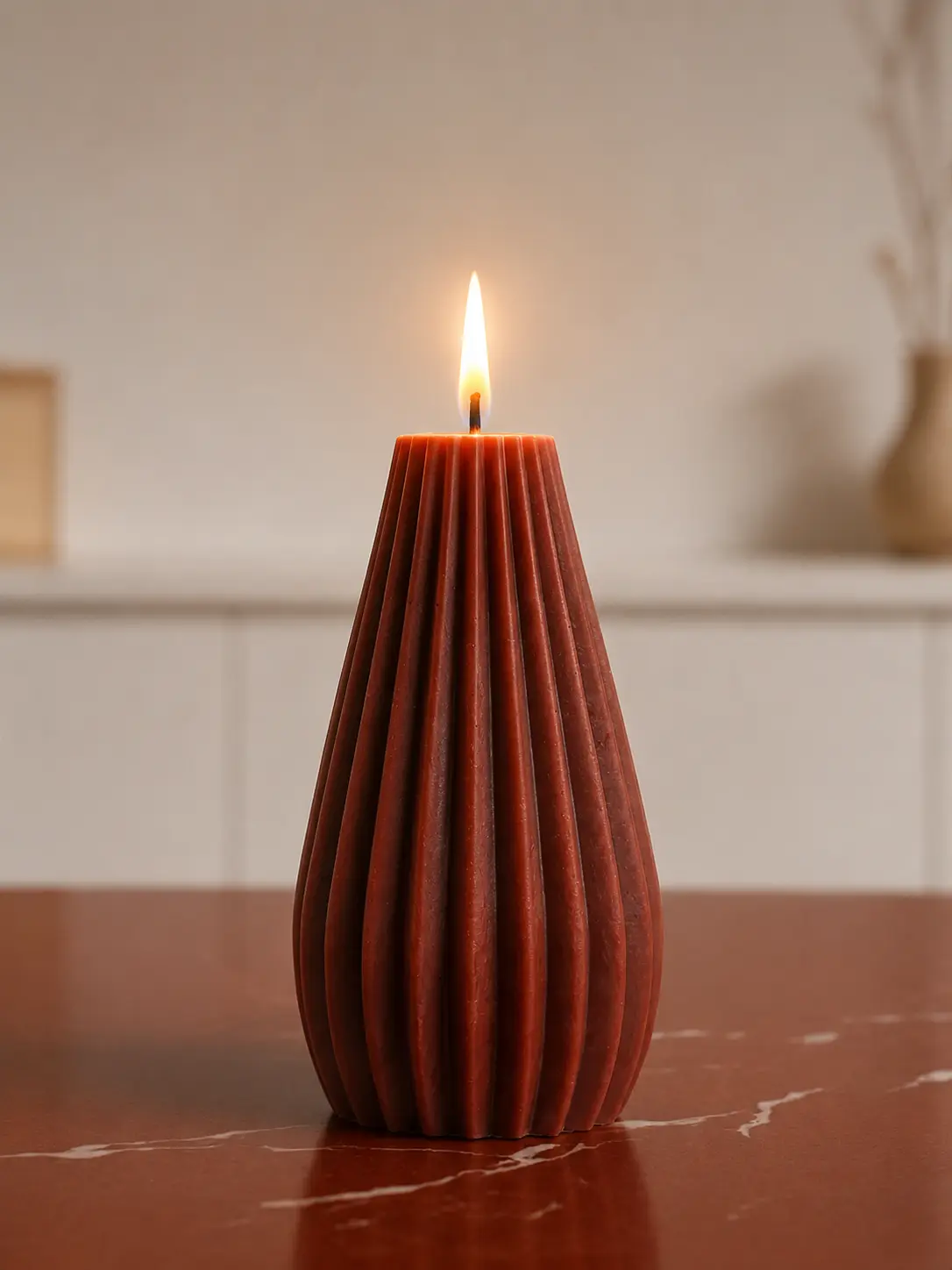 Geometric Line Candle 5x2 inches