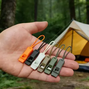 12pcs Outdoor Whistles, Zipper Pulls, Zipper Extension, Portable Mini Whistles, Referee Whistles, Starting Whistles, Zipper Whistles, Whistle Emergency, Ideal Choice for Adventure Enthusiasts, Camping Gear And Additions, Essentials for Hiking