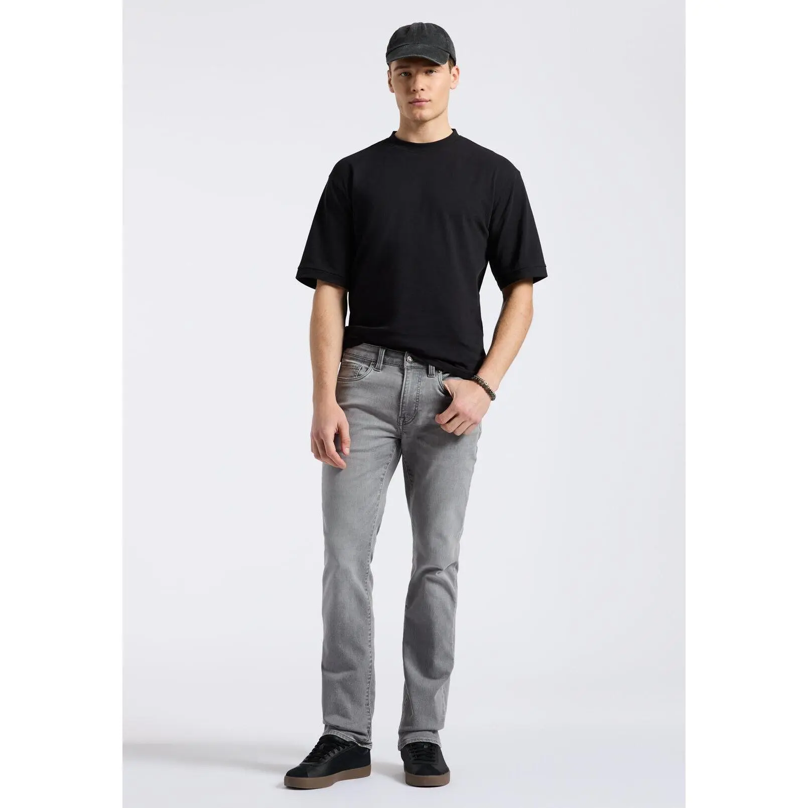 Six Men's Straight Freedom Flex Jeans, Grey Sanded - BM26088