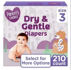 Dry & Gentle baby Diapers Size 3, 216 Count, White