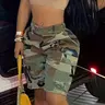 Women's New Fashion Camouflage Print Shorts, Stylish and Unique Design Summer Bottoms, Casual Fashionable Shorts, Casual Athletic Shorts, Casual Waist Shorts, Casual Loose Short