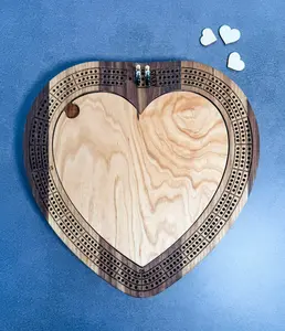 Heart-Shaped Cribbage Board