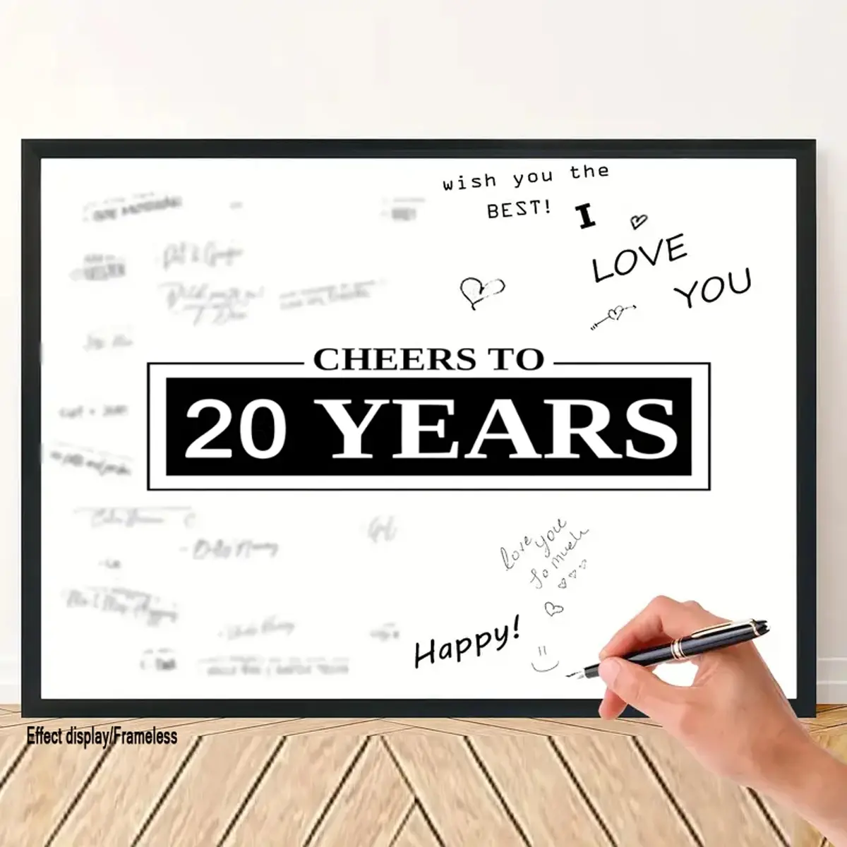 1pc Black 20th/30th/40th/50th Birthday Decorations For Men Or Women, Signing Board Guest Book, Funny Birthday Gifts, Sign In Poster For Birthday, Anniversary, Retirement Decor