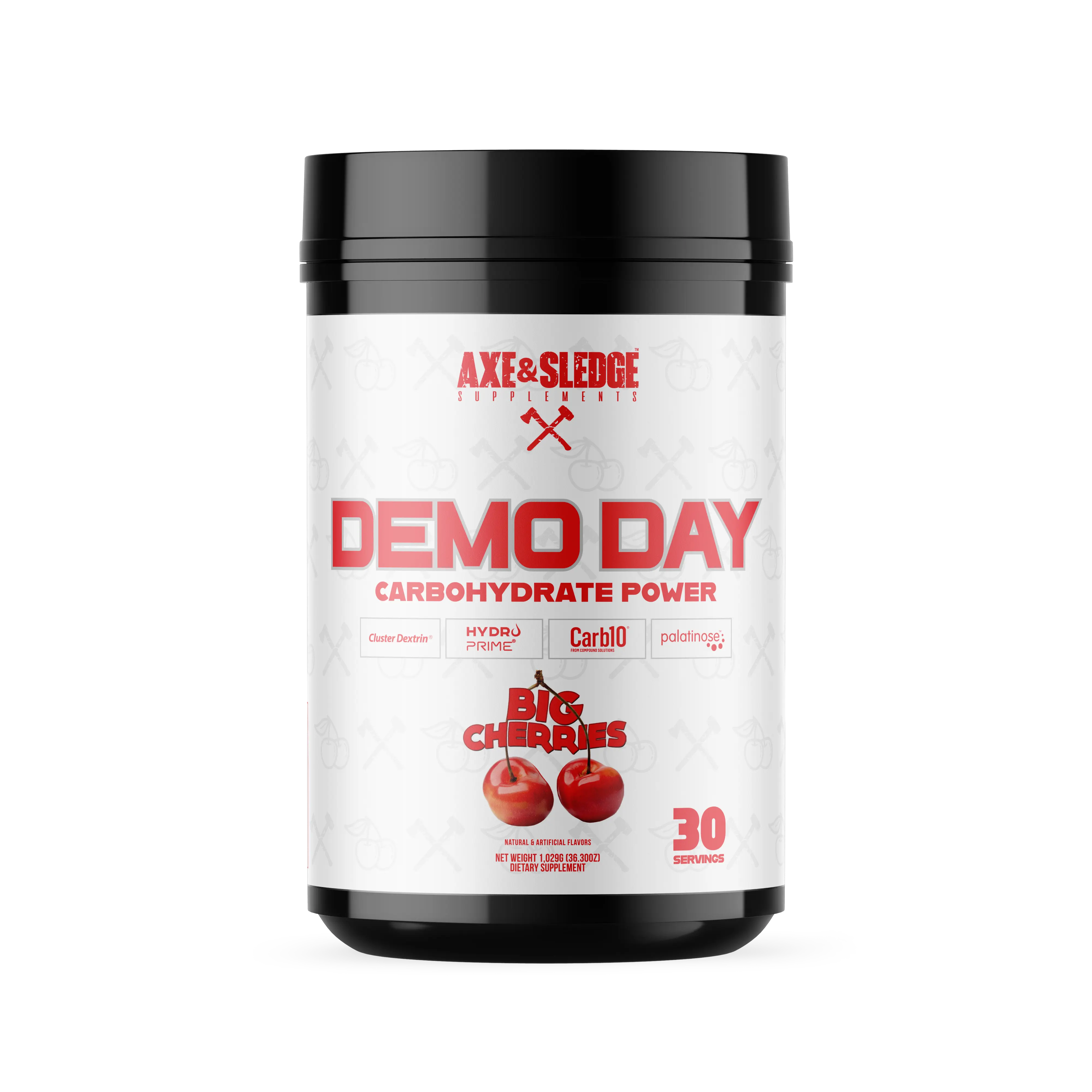 Axe & Sledge Demo Day Intra-Workout Carbohydrate Powder | 25g Carbs | Carbohydrate Supplement Powder | Enhances Performance, Pumps, & Recovery | 30 Servings, Big Cherries