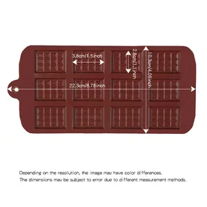 Detachable silicone chocolate mold, silicone square mold, non-stick candy chocolate bar mold, reusable candy protein silicone chocolate mold