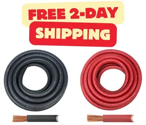 4 Gauge Pure Copper Ultra Flexible Welding & Battery Cable 4 Gauge Pure Copper Ultra Flexible Welding & Battery Cable
