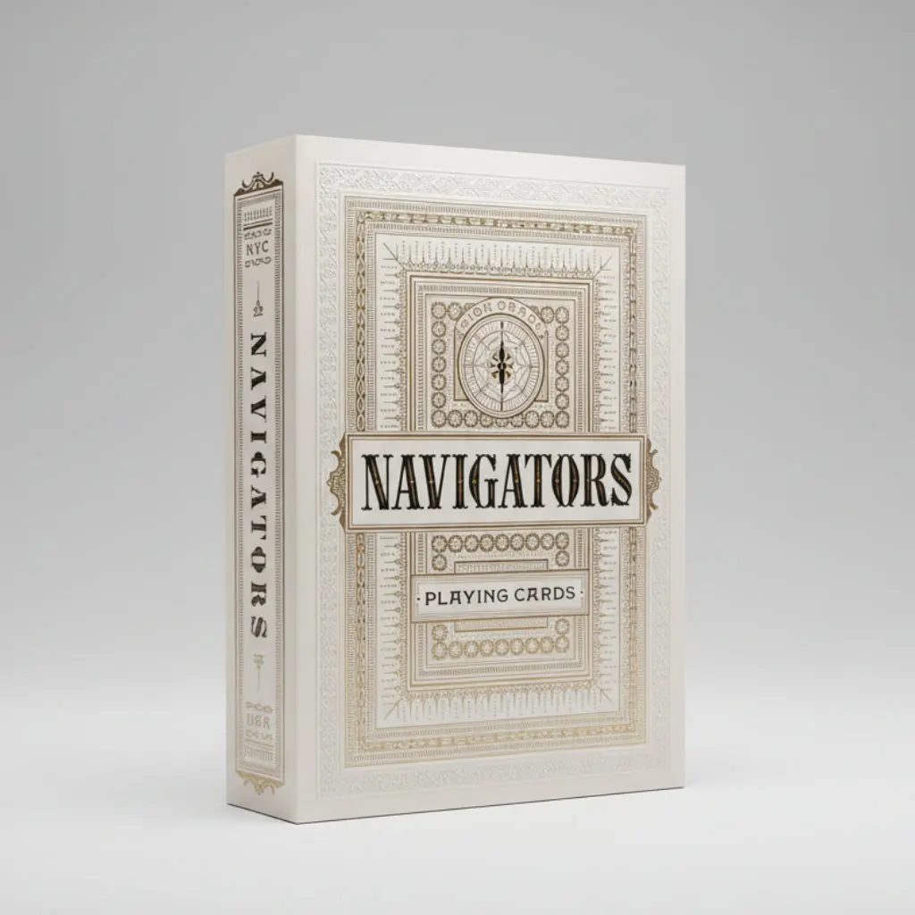 Theory11 Navigators Premium Nautical Playing Cards - Sea Serpent Maritime Design, Fully Custom Nautical Artwork, Custom Aces, Illustrated Jokers, FSC-Certified Paper, Standard Index, Gold Accents, Designed for Play & Display, 12+ Years, Ready-To-Play Deck